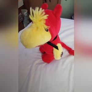 PEANUTS 50 th ANIVERSARY ANIMATED HALLOWEEN WOODSTOCK DEVIL COSTUME PLUSH FIGURE